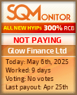 Glow Finance Ltd HYIP Status Button