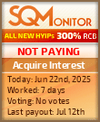 Acquire Interest HYIP Status Button