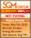 Alpha-Invest HYIP Status Button