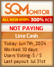 Line Cash HYIP Status Button