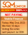 Stable Finance HYIP Status Button