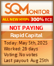 Rapid Capital HYIP Status Button