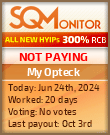 My Opteck HYIP Status Button