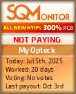 My Opteck HYIP Status Button