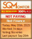 Red-Finance HYIP Status Button