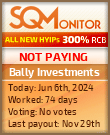 Bally Investments HYIP Status Button