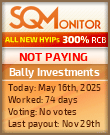 Bally Investments HYIP Status Button