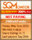 24WorkFunds HYIP Status Button