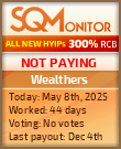 Wealthers HYIP Status Button