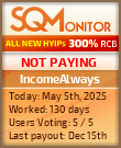 IncomeAlways HYIP Status Button