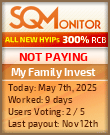 My Family Invest HYIP Status Button