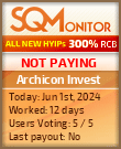Archicon Invest HYIP Status Button