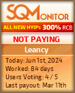 Leancy HYIP Status Button