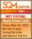 Maple Power Cash HYIP Status Button