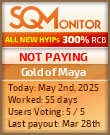 Gold of Maya HYIP Status Button