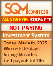 Investment System HYIP Status Button