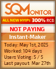 Instant-Maker HYIP Status Button