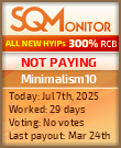 Minimalism10 HYIP Status Button