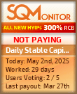 Daily Stable Capital HYIP Status Button