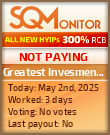 Greatest Invesments HYIP Status Button