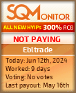Ebltrade HYIP Status Button