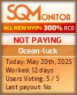 Ocean-luck HYIP Status Button