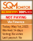 Vix Finance Project Status Button
