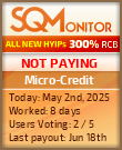 Micro-Credit HYIP Status Button