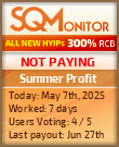 Summer Profit HYIP Status Button