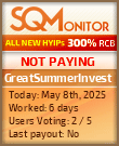 GreatSummerInvest HYIP Status Button