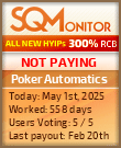 Poker Automatics HYIP Status Button