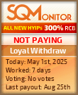 Loyal Withdraw HYIP Status Button