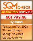 Hyisland HYIP Status Button