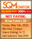 Rrise Fund LTD HYIP Status Button