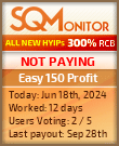 Easy 150 Profit HYIP Status Button