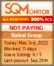 Baikal Group HYIP Status Button