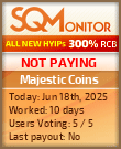 Majestic Coins HYIP Status Button