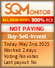 Buy-Sell-Invest HYIP Status Button