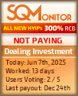 Dealing Investment HYIP Status Button