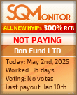 Ron Fund LTD Project Status Button