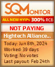 Hightech Alliance LTD HYIP Status Button