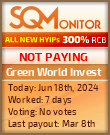 Green World Invest HYIP Status Button