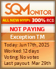 Exception TM HYIP Status Button