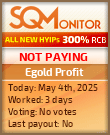 Egold Profit HYIP Status Button