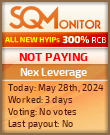 Nex Leverage HYIP Status Button