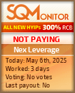 Nex Leverage HYIP Status Button