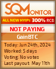 GainBTC HYIP Status Button