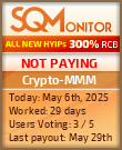 Crypto-MMM HYIP Status Button