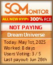 Dream Universe HYIP Status Button