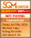 CaptainGold HYIP Status Button